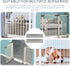 Healvian 2pcs Fence Reinforcement Grooves - U Shaped Gates Groove Steel Pet Gate Door Reinforcement Tools for Stairs