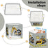 11.8" Set 3Pcs 3D Construction Vehicles Cube Storage Organizer Cars Cube Storage Bin for Bathroom/Bedroom Parent Book