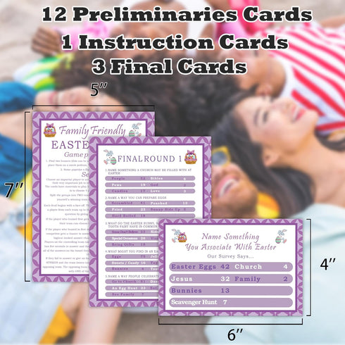 Easter Friendly Feud Game,Easter Party Games,Trivia Games,Feud Game for Adults,Ice Breaker Games,Easter Classroom Activities,Easter Party Supplies,Trivia Cards,Indoor Family Activities,1