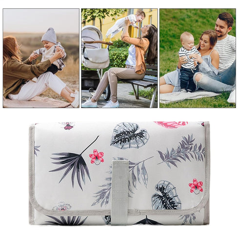 Generic Diaper Changing Pad Portable Infant Changer Mat, Slim Travel Accessory with Storage Pocket | Car Seat Organizer