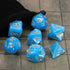 Set CiaraQ DND Polyhedral Dice with Dice Bag for Dungeons and Dragons RPG MTG Role Playing Table Games (Blue + Gold