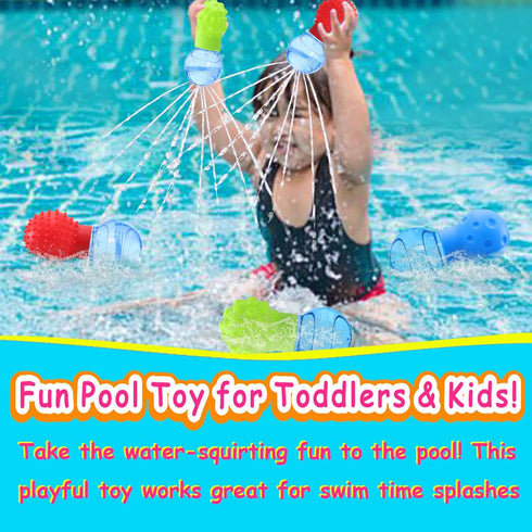 HAPATOYS 3Pack 1-3 Bath Toys for Toddlers - Sensory Squeezing Water Bathtub Toys for Kids | Bath Tub & Pool Floating