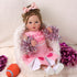 BABESIDE 4 Pcs Reborn Baby Doll Clothes Set for 17-22 Inch Dolls with Heart Pattern Accessories