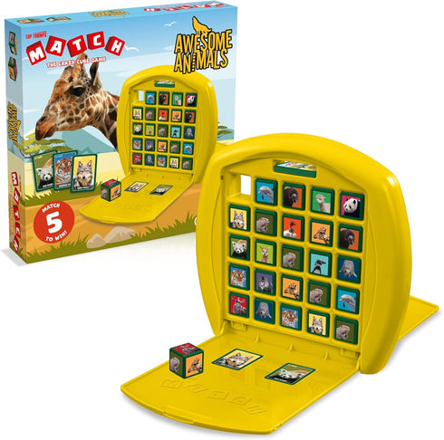 Top Trumps Match Game Awesome Animals, Family Board Game for Kids and Adults, Fun Two Player Game