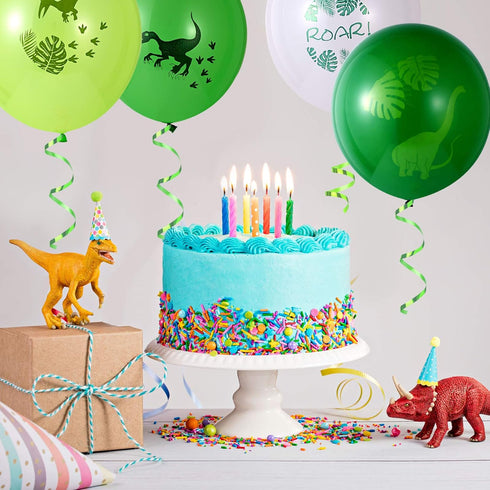 32 Pcs Dinosaur Balloons, Dinosaur Theme Party Balloon Set, 12 Inches Latex Balloons for Birthday Baby Shower