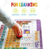 merka Placemats for Kids, 4 Pack Educational Mats for Dining Table, Non-Slip, Washable, Learning US Presidents & USA Map