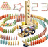 Domino Train Toy Kids Games 80Pcs Automatic Dominoes Building Set STEM Montessori