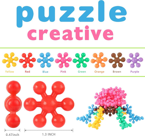 300 Sets 3+, TOMYOU Pcs Building Blocks Kids STEM Toys Educational Interlocking Plastic for Preschool Boys and Girls