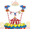 Circus Two Birthday Cake Topper, Circus Theme Second Birthday Photo Booth Props Cake Decorations