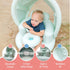 3-36 Summer Inflatable Baby Seat for Months w/Built-in Pump & Detachable Canopy, Sit Me Up Floor Seat for Baby w/Safety
