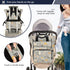 Bolaz Backpack Diaper Bag Tote Multifunction Baby Nappy Changing Bags Mushrooms Large with Stroller Straps Travel