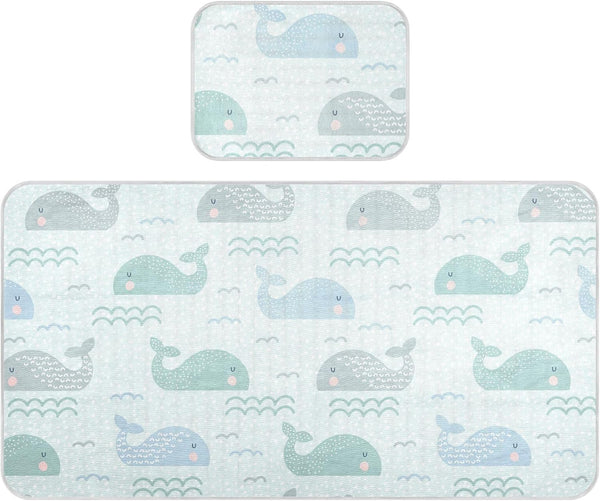 Burbuja Baby Cooling Mat Cute Whales Bed Pad Ice Silk Cool Mat for