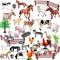 Realistic Farm Animal Figures Toys, 44 Pcs Plastic Playset with Mini Farm Animal Cake Toppers for Kids