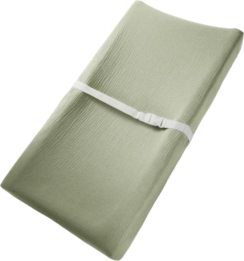 Set Soft Muslin Changing Pad Cover & Swaddle for Infants - Gender Neutral