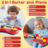 2-in-1 3-5 Kids Guitar-Piano Musical Instrument, Toddler Guitar for Year Old Boys Girls, Adjustable Educational Toy