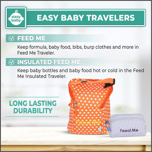 (8 Pack Packing Easy Baby - Diaper, Bottle, and Supplies - Organizer Pouches and Changing Pad - Change, Feed, Dress