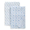 Delta Children 100% Cotton Muslin Baby Receiving Blankets 47x47 Inches, Pack of 2 Blue Botanicals
