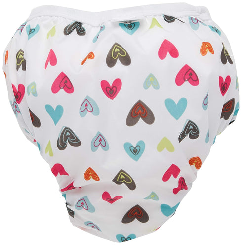 Kushies Baby Waterproof Training Pant (38-44 Pounds), Doodle White Hearts, X-Large