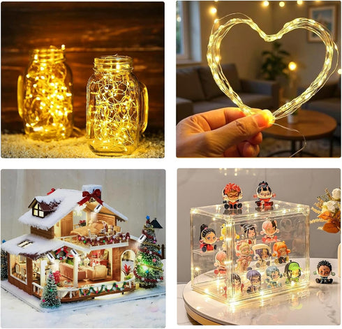 10 3 15 (10-Warm Pcs Miniature Led Lights LED String Lights Extra Battery,Battery Operated Tiny Small Led Lights,Tiny
