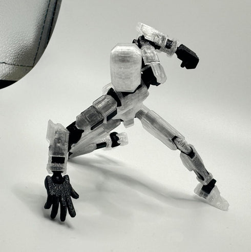 3D Printed 5.54-Inch Multi-Jointed Action Figures Dummy13, Hand Painted Movable Toy with Accessories, Desk Decoration