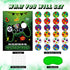 WERNNSAI Pin The Button on The Video Game Party Game: Video Game Party Supplies for Kids, 21" x 28" Game Poster with 24