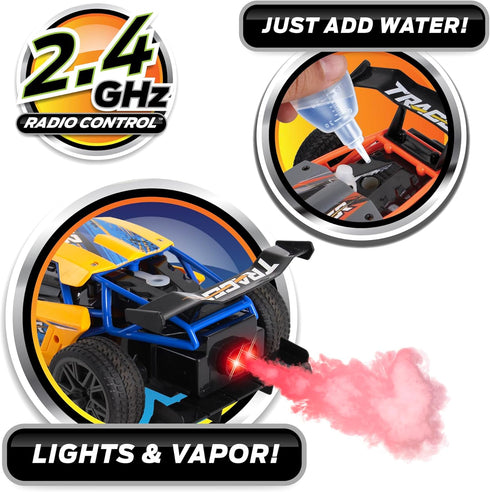Mean Machines Rocket Racer 2.4GHz RC Rally Car with LED & Smoke Effects, Colors Will Vary