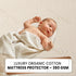 380GSM 3D Luxury Organic Cotton Crib Mattress Pad - Skin Friendly, Waterproof, Breathable & Absorbent Mattress