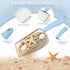 Set 3 Pack Beach Sand Toys Mesh Shovel for Kids, Collapsible Sand Buckets and Filter Sand Scooper with Mesh Bag