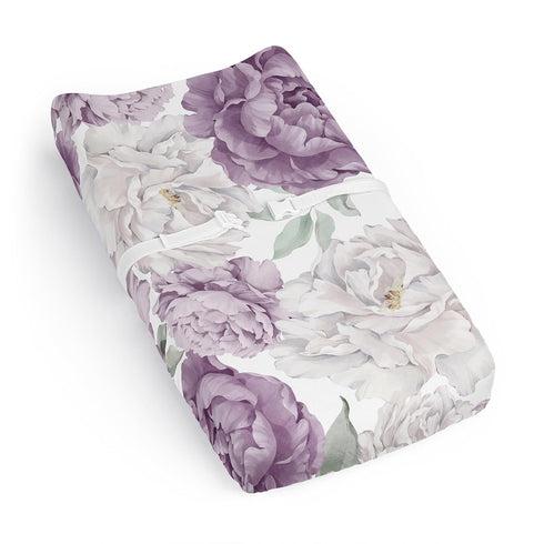 Sweet Jojo Designs Lavender Purple Boho Shabby Chic Floral Girl Baby Changing