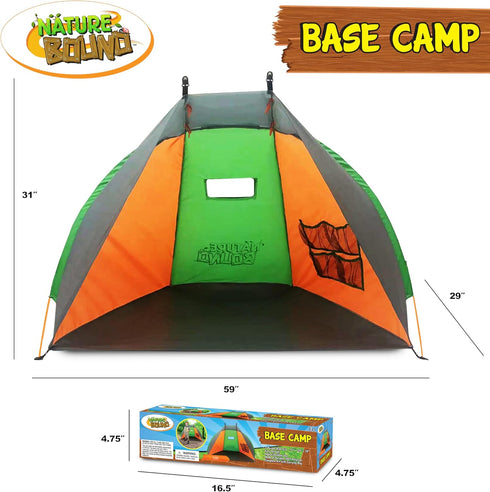Nature Bound Base Camp 2-Person Kids Beach Tent, Durable Indoor & Outdoor Camping Gear