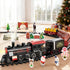 NIPLOOOW Set 3-5, 3 4 5 6 7 8 Train for Kids Electric Train Toy with Realistic Sound, Lights and Smoke for Under