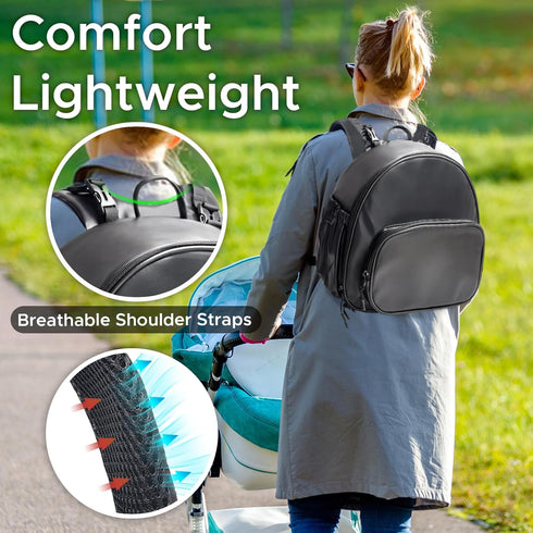 Backpack 180 Backpack 23"*14"Changing 2*Insulated Small Diaper with Opening, Small Diaper Bag with Pad, Pockets