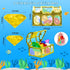 MGparty 24pcs Set Summer Swimming Diving Gem Pool Toys Colorful Diamonds with Pirate Treasure Chest Toy Underwater Toys