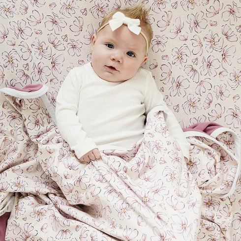 Premium Blossom Baby Blanket - Soft and Stretchy Quilt for Kids