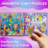 QUOKKA Magnetic Puzzles for Kids Ages 4-6, 2x48 Travel Puzzle Games for Toddlers, Car Activities Toy