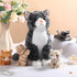 5 13.78 Inch Mommy 4 HyDren Pcs Cat Stuffed Animal Large Plush Cat with Kittens for Boys Girls Plush Toy, Birthday