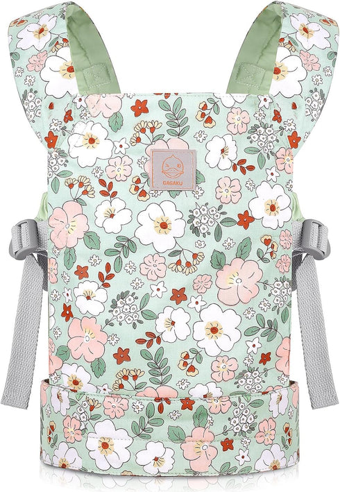 GAGAKU Doll Carrier for Kids, Toy Baby Doll Carrier with Adjustable Straps for American Girl Doll Accessories - Green