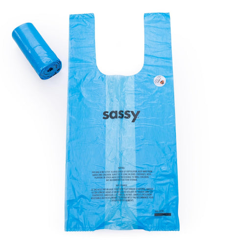 200Count(Pack 6), Sassy Sassy Disposable Diaper Sacks of Blue, One Size