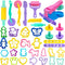 Playdough Tools 36pcs Set for Kids, Includes Cutters, Roller, Rolling Pins, and Dough Extruder