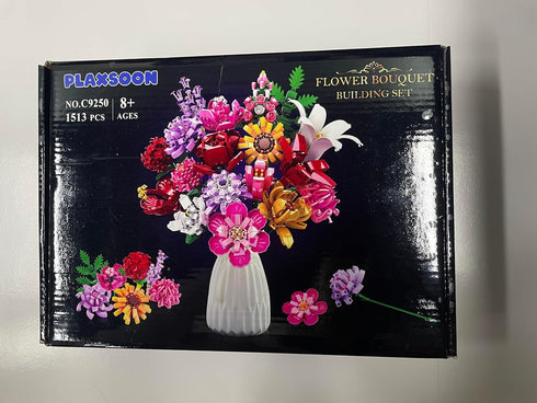 Flower Bouquet Building Set, 1488 PCS Botanical Collection, 18 Flowers Models Birthday Gift for Adults & Kids
