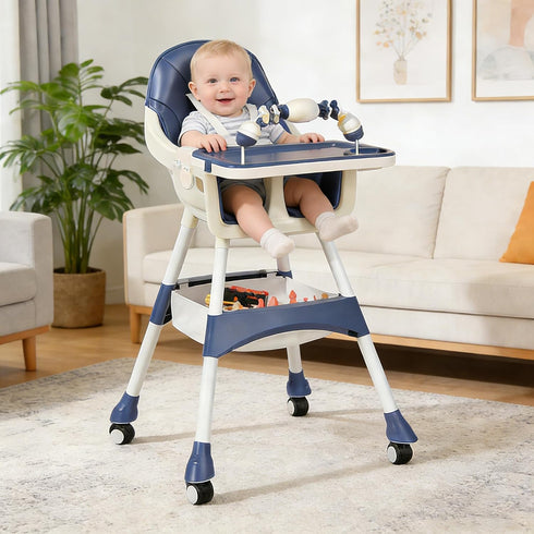 Virplik 4-in-1 Baby High Chair for Babies & Toddlers, High Chair with Detachable