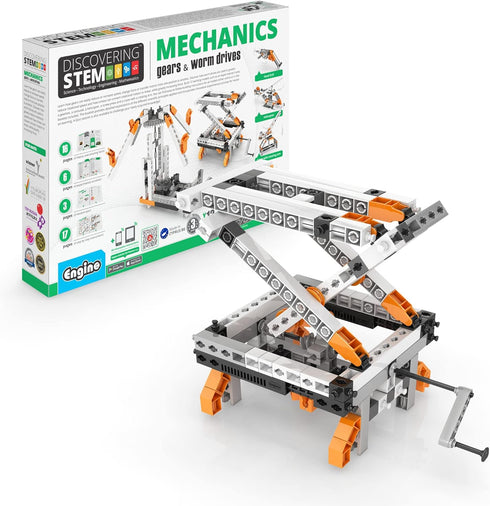 Engino STEM Toys - Construction Toys for Kids 9+, Mechanics Gears & Worm Drives, Educational Gifts for Boys & Girls