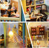 DIY Miniature House Kit, Tailor Shop Mini House Building Kit with Furniture & LED, Tiny House Model for Adults Teens
