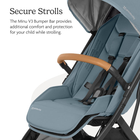 V3 UPPAbaby Bumper Bar for Minu Stroller - Quick Attachment - Folds with Stroller - Sand
