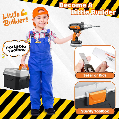 Set 46 3,4,5,6,7,8, Set Kids Tool PCS, Christmas Birthday Gifts for Kids Ages Toddler Tool with Portable Tool Box
