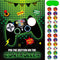 WERNNSAI Pin The Button on The Video Game Party Game: Video Game Party Supplies for Kids, 21" x 28" Game Poster with 24