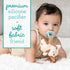 Infantino Snuggle & Soothe PaciPal - Soft Fabric Pacifier Pal with Premium Silicone Pacifier for Baby's Comfort
