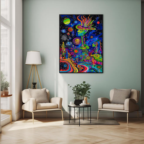 Bgraamiens 1000 Pieces Alien Land Rectangle Puzzle - Fun Graffiti Colorful Jigsaw for Adults and Kids