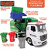 1:16 4 40 Crazy Truck Scale Recycling Garbage Truck Toy with Lights & Sounds, Recycle Cans, Flash Cards, Tools DIY