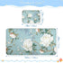 SyXIOP 28" 52" Chinese Style White Peony Cooling Baby Crib Mattress Cover x Absorbent Crib Padding for Sides for Kids